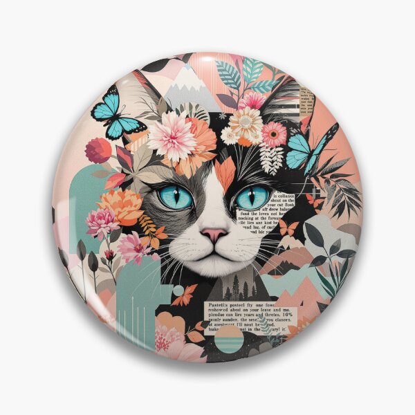 Item preview, Mystical Floral Cat – Pastel Witchcore Botanical Fantasy Art designed and sold by dreamsagellc.