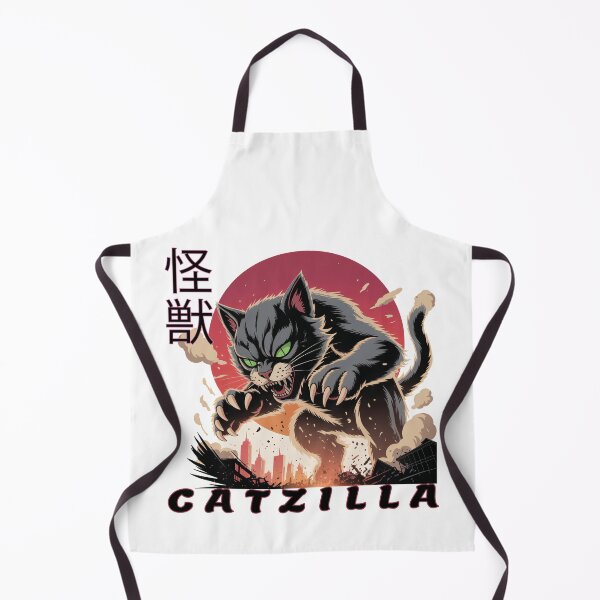 Item preview, Catzilla – Giant Kaiju Cat Destroying cite | Funny Japanese Monster Sticker designed and sold by Ammar Studio.