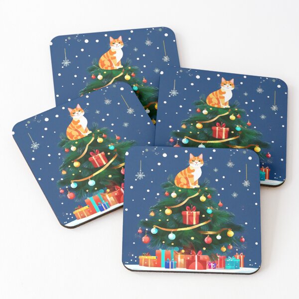 Item preview,  Cat Christmas Trees – Happy Claws.  designed and sold by Zofia Sosnecka.
