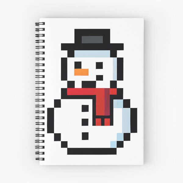Item preview, Cute Pixel Art Snowman with Red Scarf and Hat - Winter Retro Style. designed and sold by The-T-In-Retro.