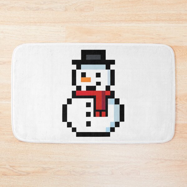 Item preview, Cute Pixel Art Snowman with Red Scarf and Hat - Winter Retro Style. designed and sold by The-T-In-Retro.