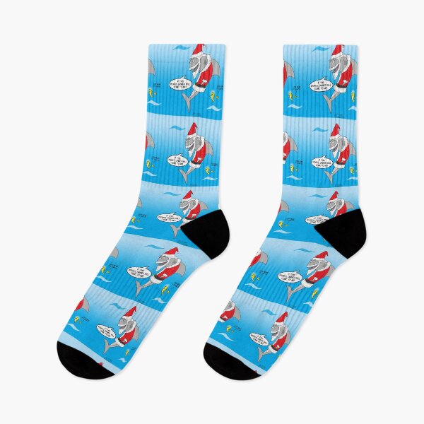 Item preview, Shark in a Santa Disguise designed and sold by Out to Lunch Cartoons and More.