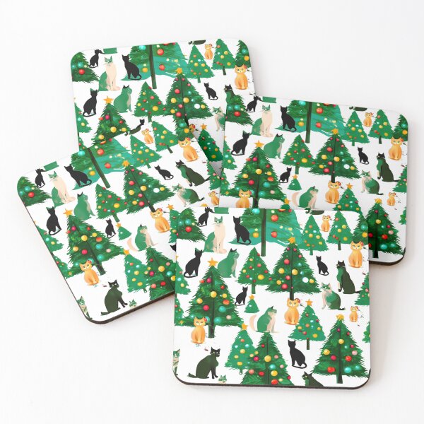 Item preview, Cat Christmas Trees – Happy Claws.  designed and sold by Zofia Sosnecka.