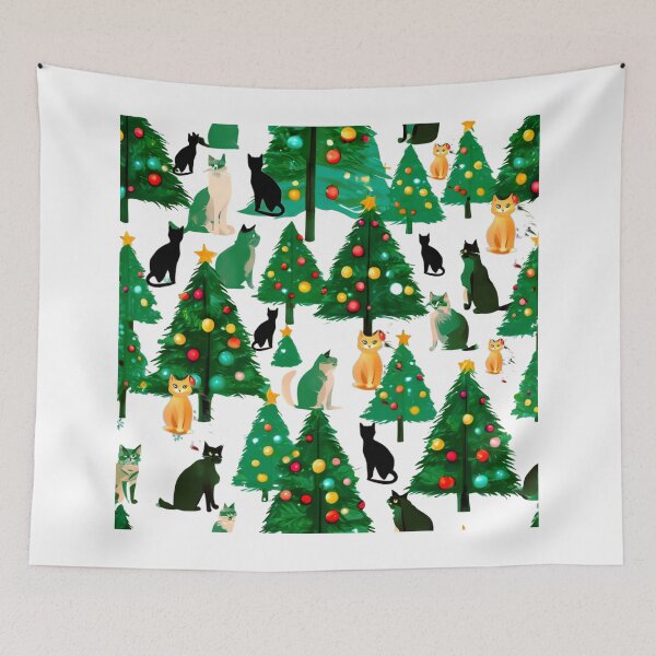 Item preview, Cat Christmas Trees – Happy Claws.  designed and sold by Zofia Sosnecka.