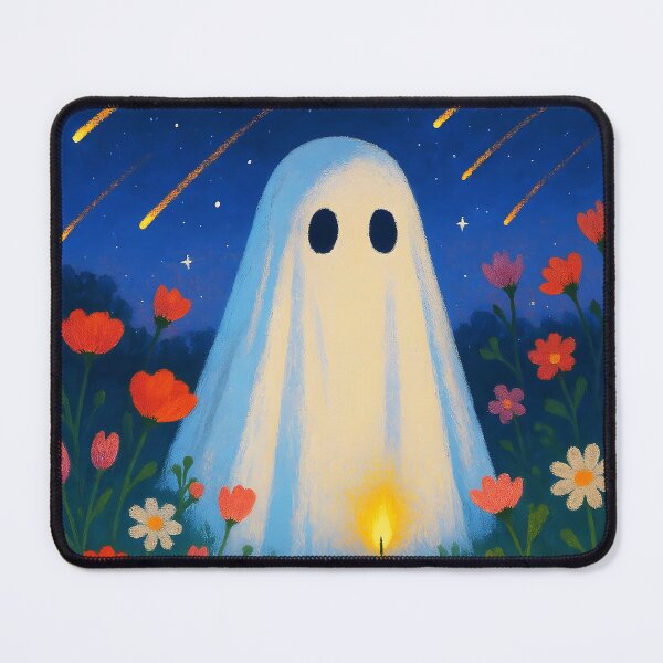 Item preview, Summer Meadow Ghost Birthday – Cute Cake and Candle Illustration designed and sold by EmeraldeaArt.