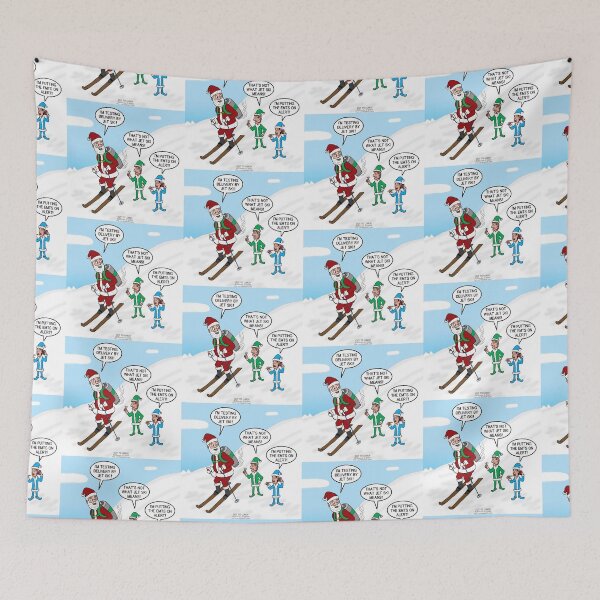 Item preview, Santa Jet Snow Skiing designed and sold by Out to Lunch Cartoons and More.