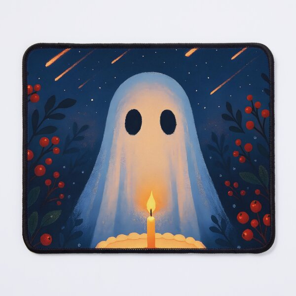 Item preview, Ghost Birthday Under Meteor Shower – Red Berries Night Scene designed and sold by EmeraldeaArt.