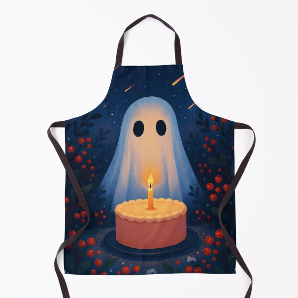 Item preview, Ghost Birthday Under Meteor Shower – Red Berries Night Scene designed and sold by EmeraldeaArt.