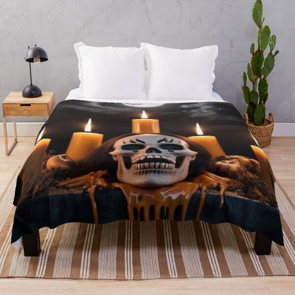 Item preview, Macabre Sanctuary – Skull and Candles Under Full Moon designed and sold by Cristhian Almanza.