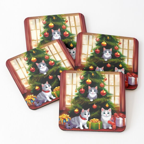Item preview, Cat Christmas Trees – Happy Claws.  designed and sold by Zofia Sosnecka.