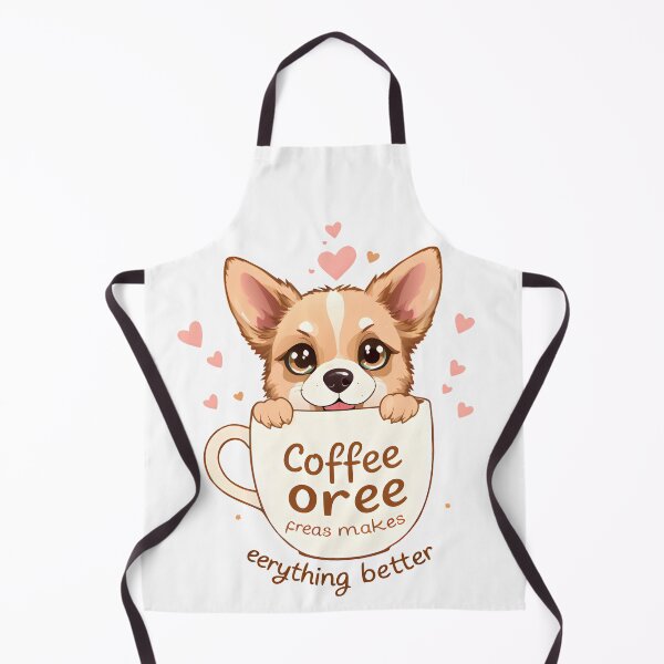 Item preview, Cute Dog Coffee Addict Funny Caffeine Humor designed and sold by DrawDrip.