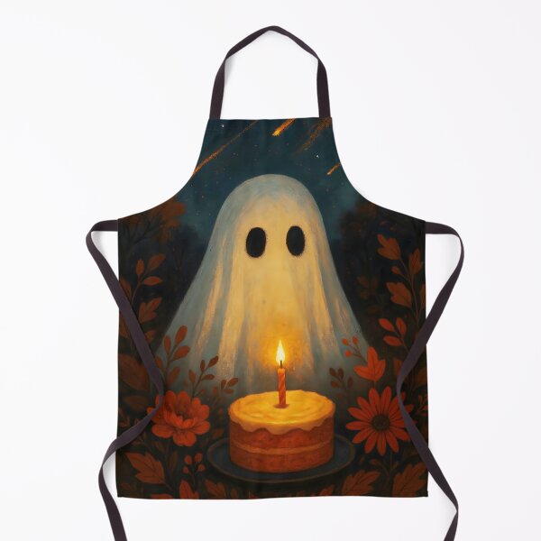 Item preview, Warm Meteor Night Ghost – Autumn Florals Birthday Illustration designed and sold by EmeraldeaArt.