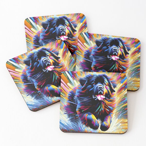 Item preview, Newfoundland Dog Portrait Acrylic Art Print Pet Portrait Gift for Newfie Lovers designed and sold by Puppy Puzzles Plus.
