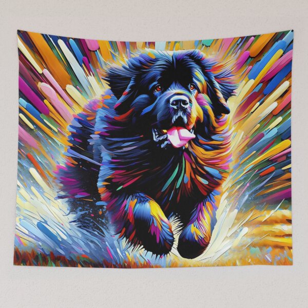 Item preview, Newfoundland Dog Portrait Acrylic Art Print Pet Portrait Gift for Newfie Lovers designed and sold by Puppy Puzzles Plus.
