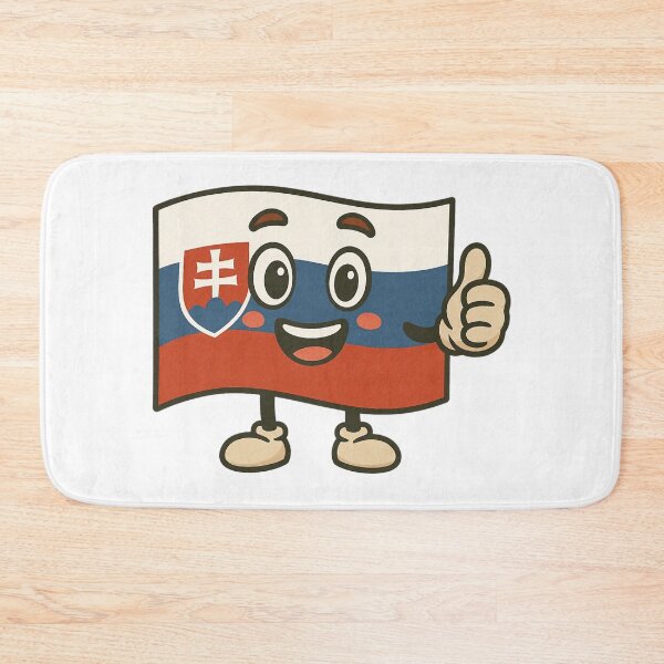 Item preview, Cute Slovakia Flag Cartoon Giving Thumbs Up. designed and sold by The-T-In-Retro.