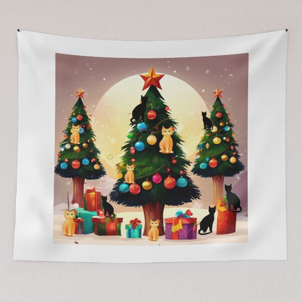 Item preview, Cat Christmas Trees – Happy Claws.  designed and sold by Zofia Sosnecka.