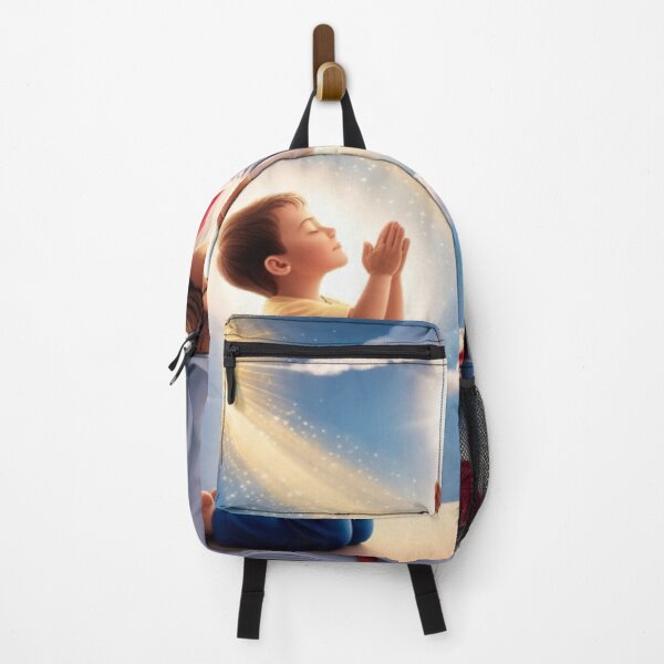 Item preview, Guided by Prayer – Kneeling Child with Jesus Under Divine Light designed and sold by Cristhian Almanza.