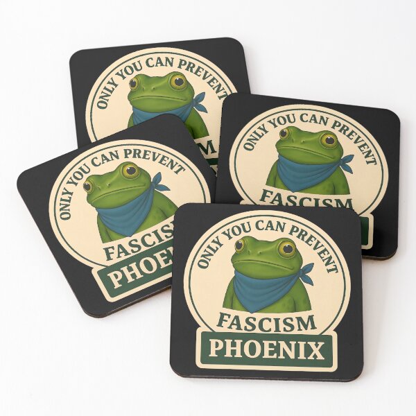 Item preview, Anti-Fascist Frog Art No Kings Resist: Phoenix designed and sold by PinUpPizzazz.