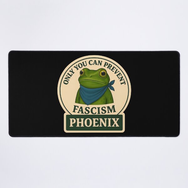 Item preview, Anti-Fascist Frog Art No Kings Resist: Phoenix designed and sold by PinUpPizzazz.