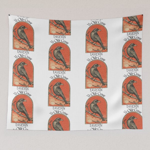 Item preview, Ye Olde Crowe Tavern. Whimsical Logo designed and sold by SSustainable.