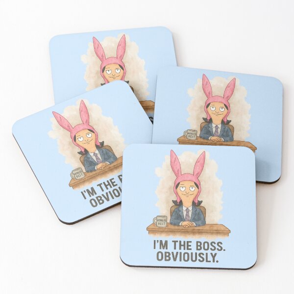 Item preview, Louise Belcher as Michael Scott — "I'm the Boss. Obviously." Funny Watercolor Crossover Art designed and sold by Beezy-Kneez.