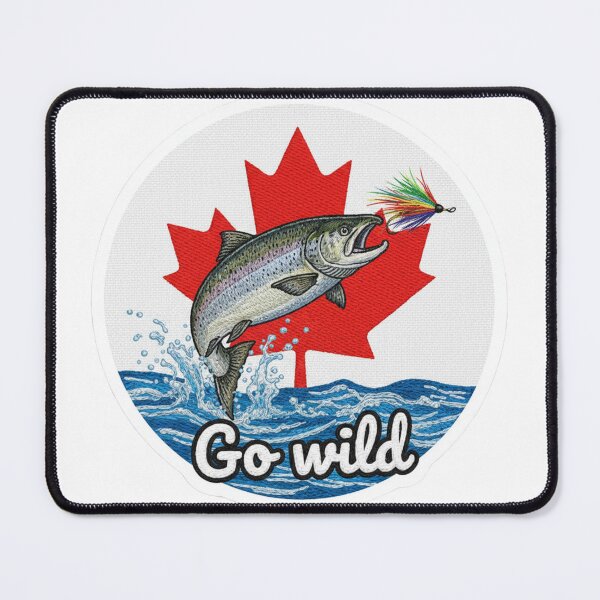 Item preview, Fishing wild salmon Canada designed and sold by GiftiqueNook.