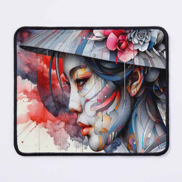 Item preview, Floral Geisha – traditional elegance and contemporary emotion designed and sold by KRISS DEL - STUDIO.