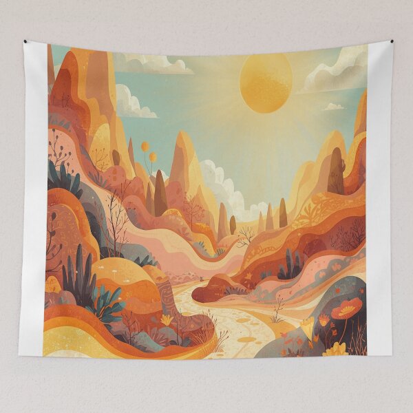 Item preview, Yellow and orange landscape pattern designed and sold by saly55887.