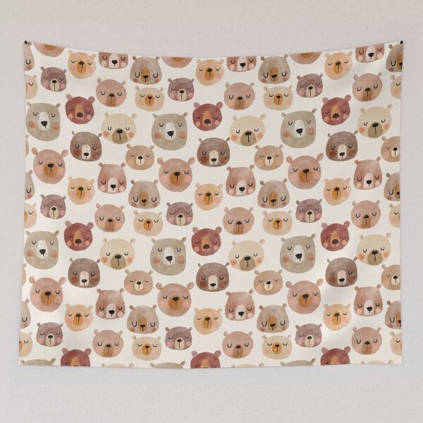 Item preview, Cute whimsical bear faces designed and sold by SJAPhoto.