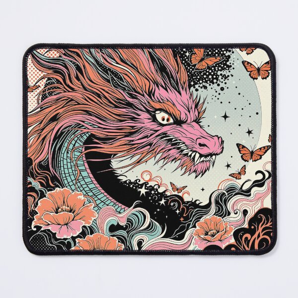 Item preview, Celestial Pastel Dragon – Mythical Beast with Butterflies Fantasy Art designed and sold by dreamsagellc.