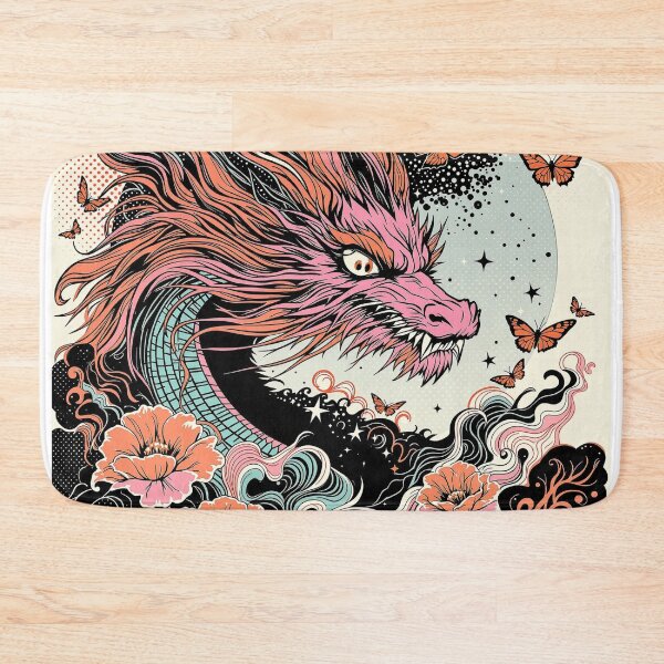 Item preview, Celestial Pastel Dragon – Mythical Beast with Butterflies Fantasy Art designed and sold by dreamsagellc.