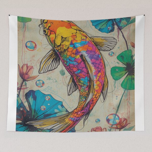Item preview, Beautiful colorful fish pattern designed and sold by saly55887.
