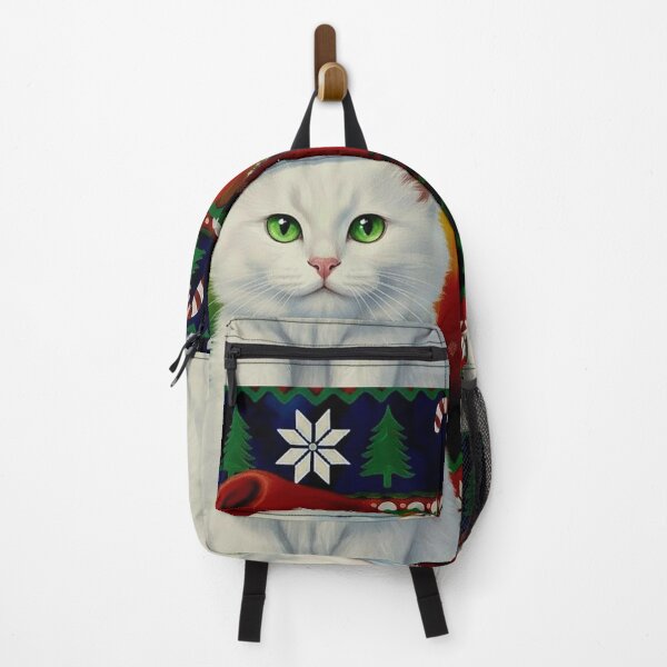 Item preview, Ugly Sweater - Weston The White Kitten – Festive Christmas Cat Art designed and sold by Art's Diner.
