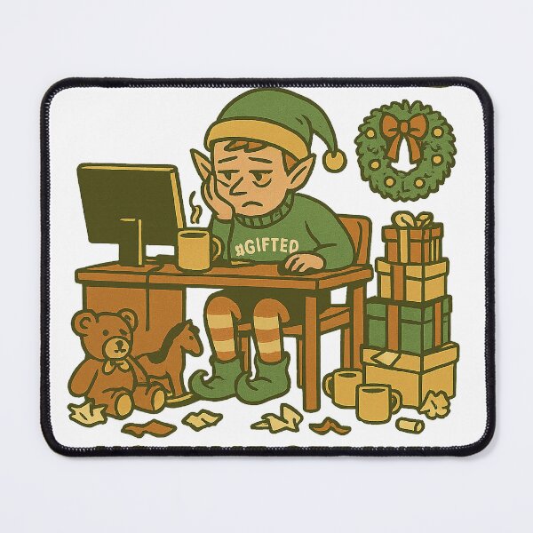 Item preview, Elf Employed – Grinding 'Til Christmas Eve designed and sold by SilknMarble.