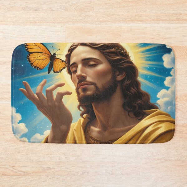 Item preview, Divine Stillness – Jesus and Butterfly Under Celestial Sky designed and sold by Cristhian Almanza.