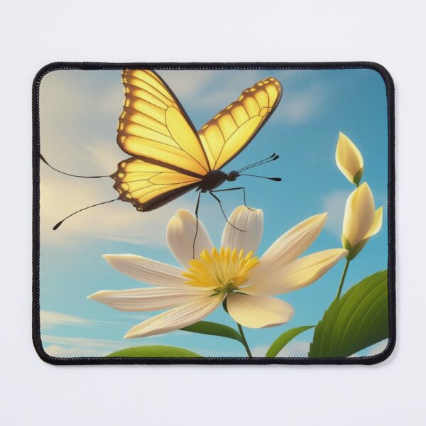 Item preview, Butterfly’s Grace – Radiant Butterfly and Blooming Flower Design designed and sold by Cristhian Almanza.