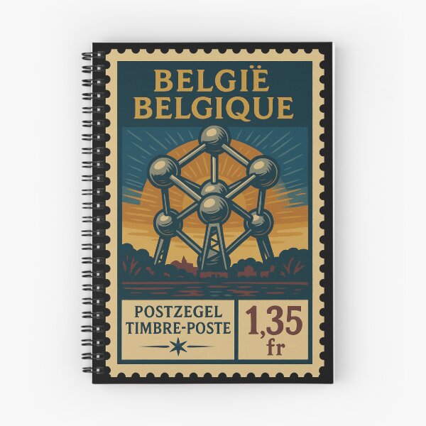 Item preview, Vintage Belgium Atomium Postage Stamp designed and sold by Travellerz.