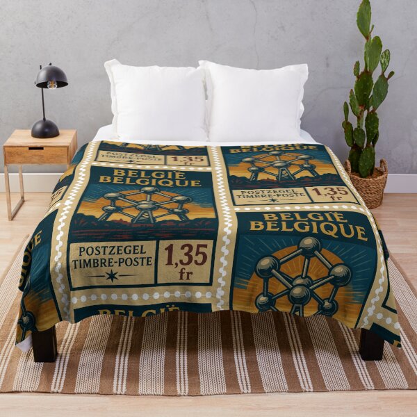 Item preview, Vintage Belgium Atomium Postage Stamp designed and sold by Travellerz.