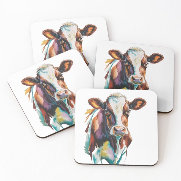 Item preview, Portrait Water Colour Cow designed and sold by Random Designs.