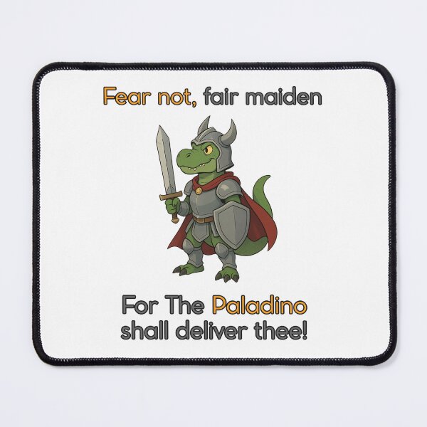 Item preview, The Paladino | Paladin Dinosaur RPG Animal Meme designed and sold by Pets & Memes & Stuff.