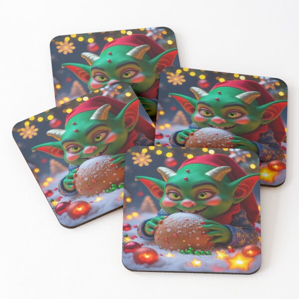 Item preview, Whimsical Bite – Mischievous Creature with Christmas Cookie designed and sold by Cristhian Almanza.
