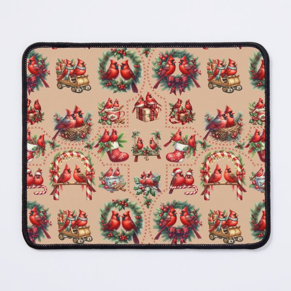 Item preview, Redbird Christmas Patchwork designed and sold by TheAchyArtist.