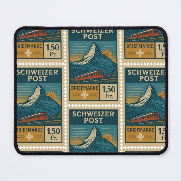 Item preview, Vintage Swiss Matterhorn Postage Stamp designed and sold by Travellerz.