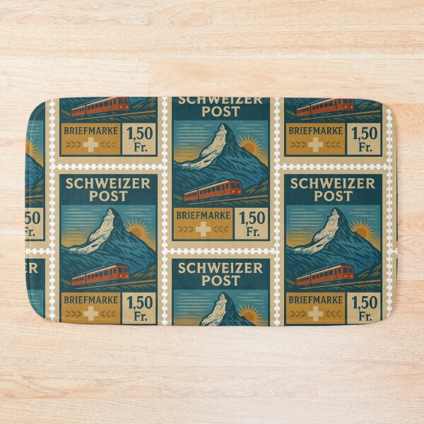 Item preview, Vintage Swiss Matterhorn Postage Stamp designed and sold by Travellerz.