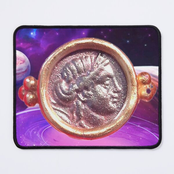 Item preview, Neoclassic Ring Sculpture (Handmade) on a Planetary Background designed and sold by QuasarDigitalSurrealism.