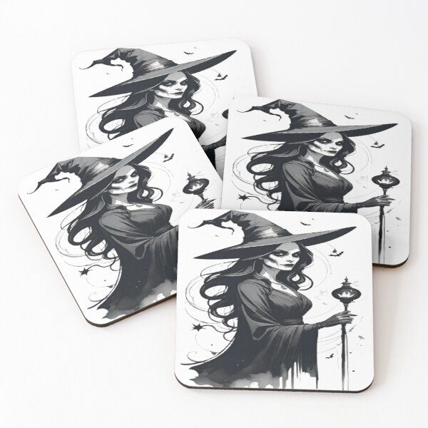 Item preview, Black horror Halloween witch,  designed and sold by DaliaSabryTee.