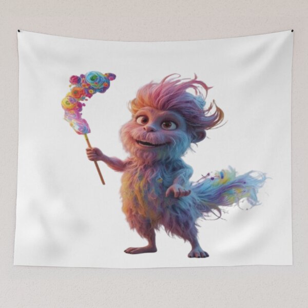 Item preview, Enchanting Thrill – Playful Beast with Colorful Wand Design designed and sold by Cristhian Almanza.