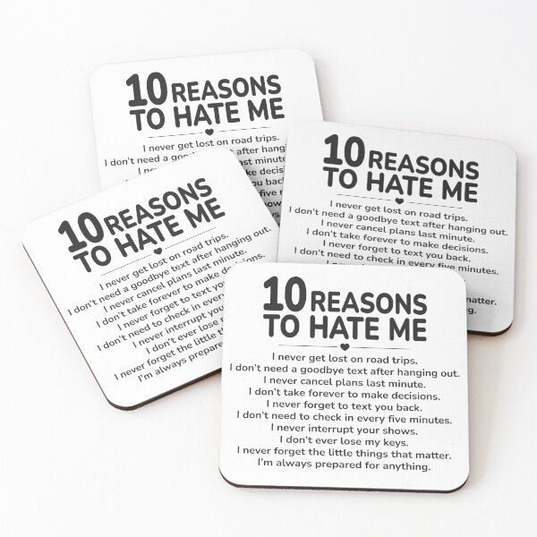Item preview, 10 Reasons to Hate Me | Bold Attitude Quote Design | Funny Confidence Statement Art designed and sold by PaintedPixels01.