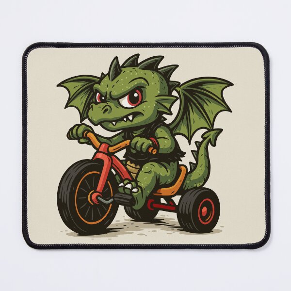 Item preview, Punk Dragon Riding a Big Wheel designed and sold by Ghost on Toast.