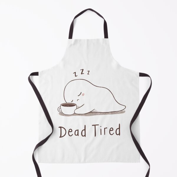 Item preview, Dead Tired, Cute Sleepy Ghost & Coffee Sticker for Overthinkers & Night Owls designed and sold by Moodune.